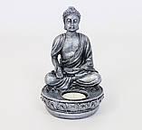 Підвічник Будда (просить) 20х12х12 см в сріблі, фото 6