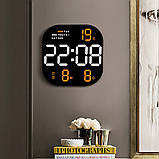 Настінний електронний годинник Mids з великими цифрами, термометр, гігрометр, календар., фото 7