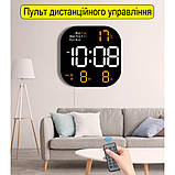 Настінний електронний годинник Mids з великими цифрами, термометр, гігрометр, календар., фото 2