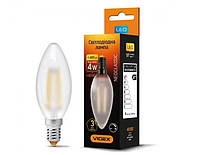 LED лампа VIDEX Filament C37FMD 4W E14 4100K 220V диммерная