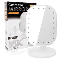Зеркало для макияжа Cosmetie Mirror Makeup HH071 с 20 LED подсветкой, белое
