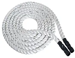 Канат тренувальний для кросфіта 12м Battle Rope White WCG 50х12