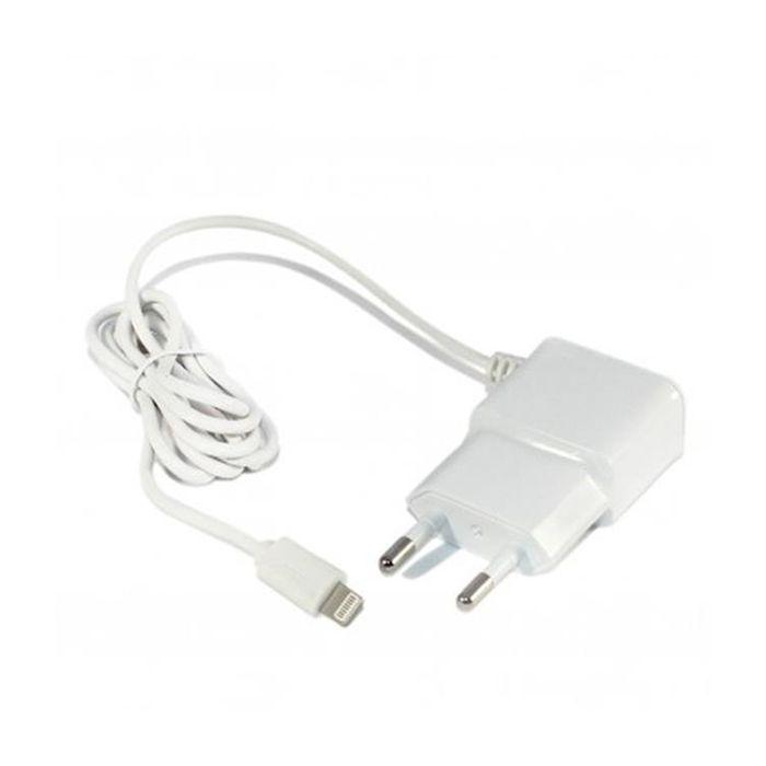 Мережевий зарядний пристрій Aspor F14 Ultra Series 2.1A/2USB + USB кабель Lightning- білий