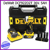 Аккумуляторный гайковерт DeWalt DCF922D2T (36V, 5AH). АКБ гайковерт Девольт