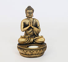 Підсвічник Будда (молиться) 20х12х12 см в бронзі