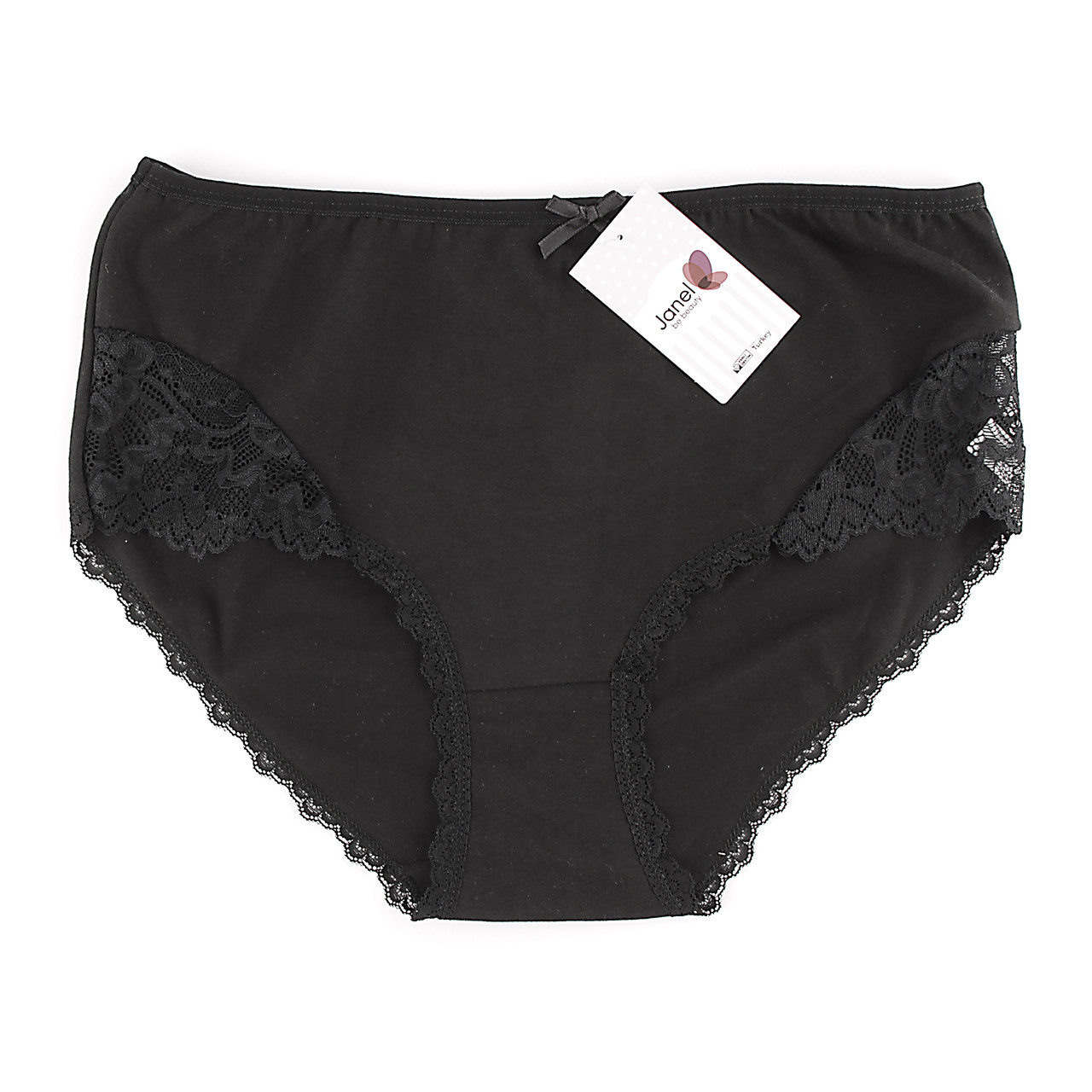 Труси жіночі сліпи однотонні BLACK, р.8 (XL)