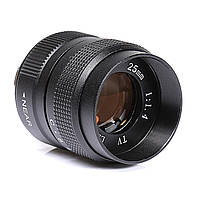 Объектив 25мм Fujian 25mm F1.4 CCTV C-mount Canon Nex E-mount Nikon