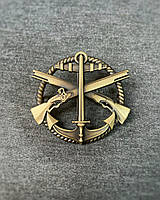 Кокарда морской пехоты нового образца металл
