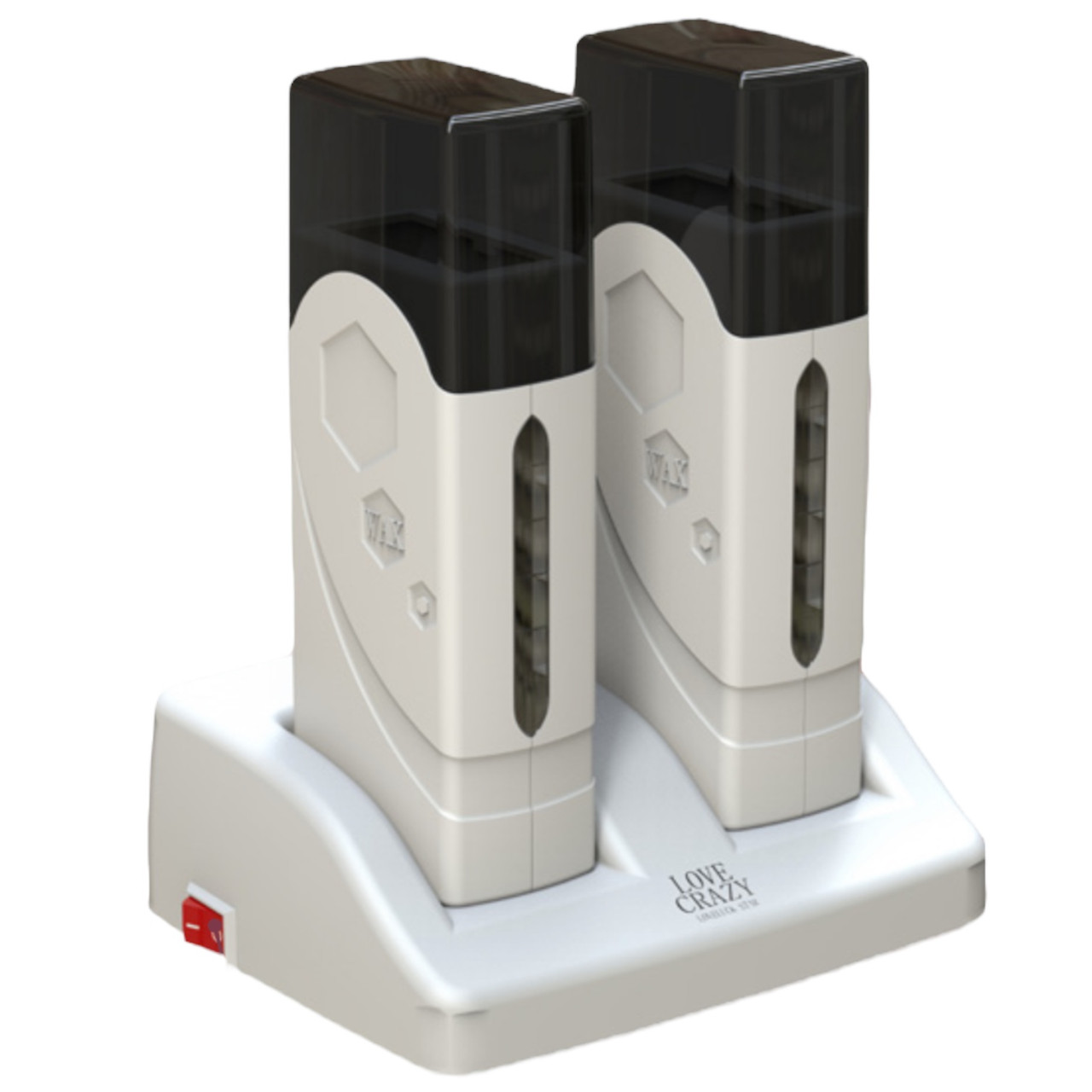 Білий касетний подвійний воскоплав F4 (LOVE CRAZY) 40 Вт на базі з віконцем, фото 1