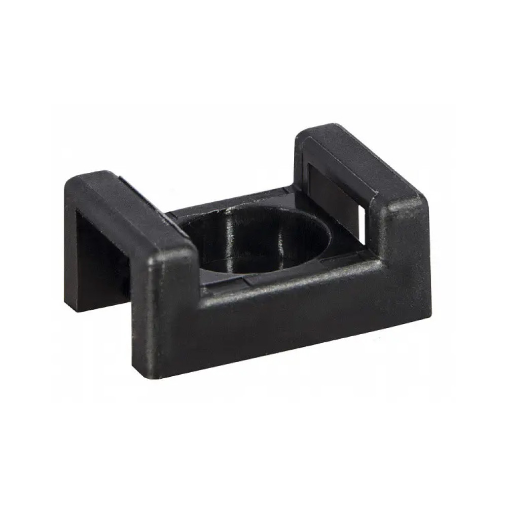 Майданчик для хомутів 22х16х9,6 під гвинт чорний отв.5мм (пак.100шт) 138415 UAE