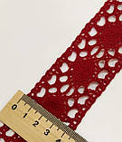 Мереживо червоне ширина 4,5см, фото 3