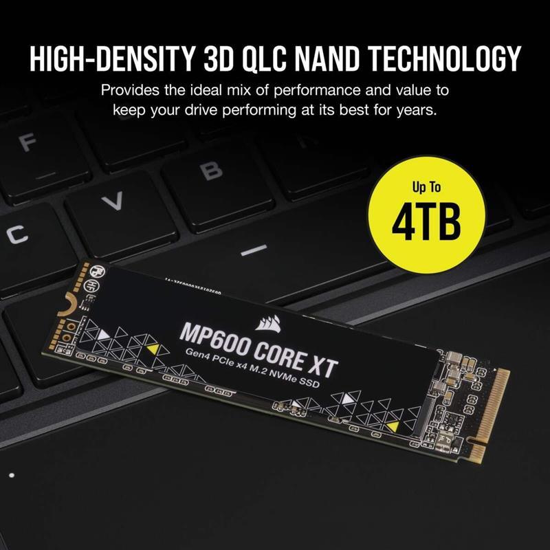 Накопитель SSD 1TB M.2 NVMe Corsair MP600 Core XT M.2 2280 PCIe Gen4.0 x4 3D QLC (CSSD-F1000GBMP600CXT) - фото 5 - id-p1880500303