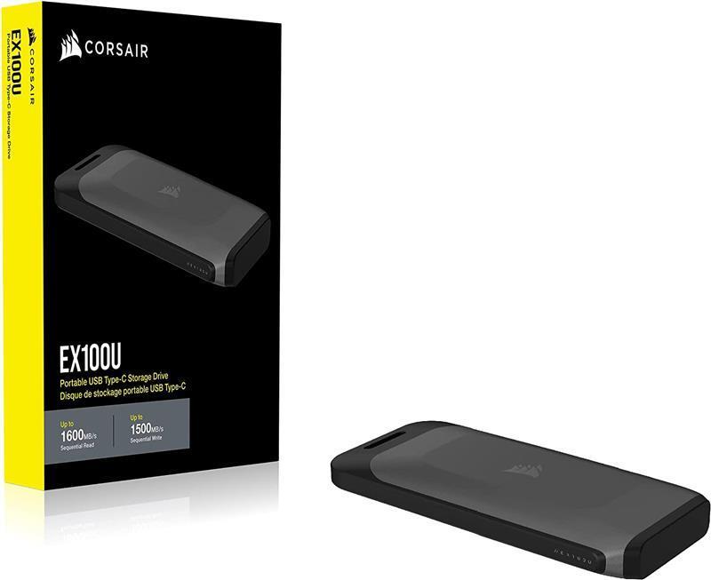 Накопитель внешний SSD Portable USB 2.0ТB Corsair EX100U Black (CSSD-EX100U2TB) - фото 7 - id-p1880514374