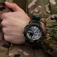 Наручные тактические часы зсу с компасом Besta Military, часы кварцевые, водонепроницаемые и противоударные