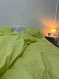 Комплект постільної білизни Бязь голд люкс Лимонний 1 Євро розмір 200х220, фото 8