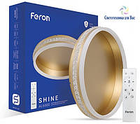 Светодиодный светильник Feron AL6600 70W круг, золотой 4550Lm 2700K-6500K 400*400*80mm SHINE