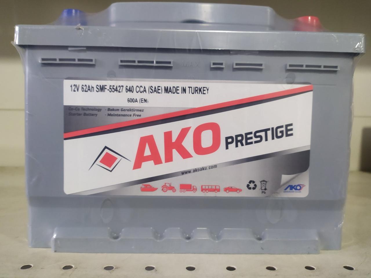 Акумулятор Ako Prestige 62 Ah 600 A R+, фото 1