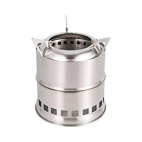 Портативна дров'яна піч Cool Bee Outdoor Mini Wood Stove Silver