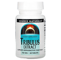 Трибулус экстракт, Tribulus Extract, Source Naturals, 750 мг, 60 табл.