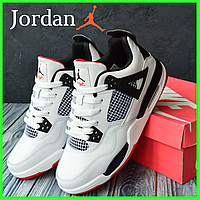 Мужские кроссовки для прогулок Nike Air Jordan белые с черным и красным