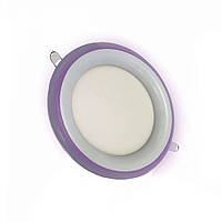 Світильник вбудований LED PANEL RIGHT HAUSEN RIM 3W 4000K білий, підсвітка 3W фіолетова HN-2330010 Білий