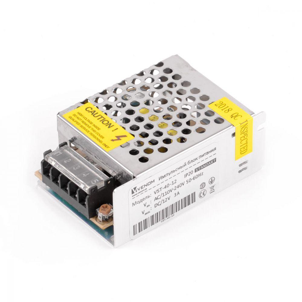 Блок живлення Venom Негерметичний 12 V 40 Вт Standart, фото 1