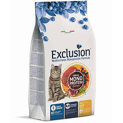Exclusion Noble Grain Cat Adult Beef - Монопротеїновий сухий корм для дорослих котів з яловичиною 12 кг