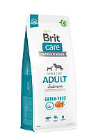 Корм для собак маленьких и средних пород Brit Care Dog Grain-free Adult беззерновой с лососем, 12 кг