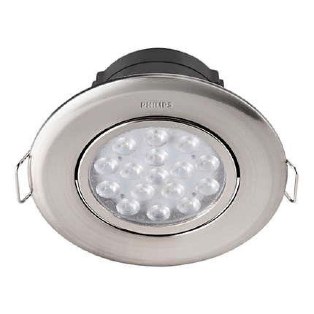 Світильник точковий вбудований Philips 47040 LED 5 W 2700 K Nickel Тепло-білий, фото 1