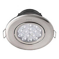 Світильник точковий вбудований Philips 47040 LED 5 W 2700 K Nickel Тепло-білий