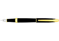 Ручка перьевая Geneva, черная с золотистыми деталями