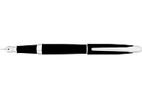 Ручка перьевая Geneva, черная с серебристыми деталями