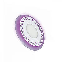 Світильник вбудований LED PANEL RIGHT HAUSEN LACE 6W 4000K білий, підсвітка 3W purple HN-2325020 Білий