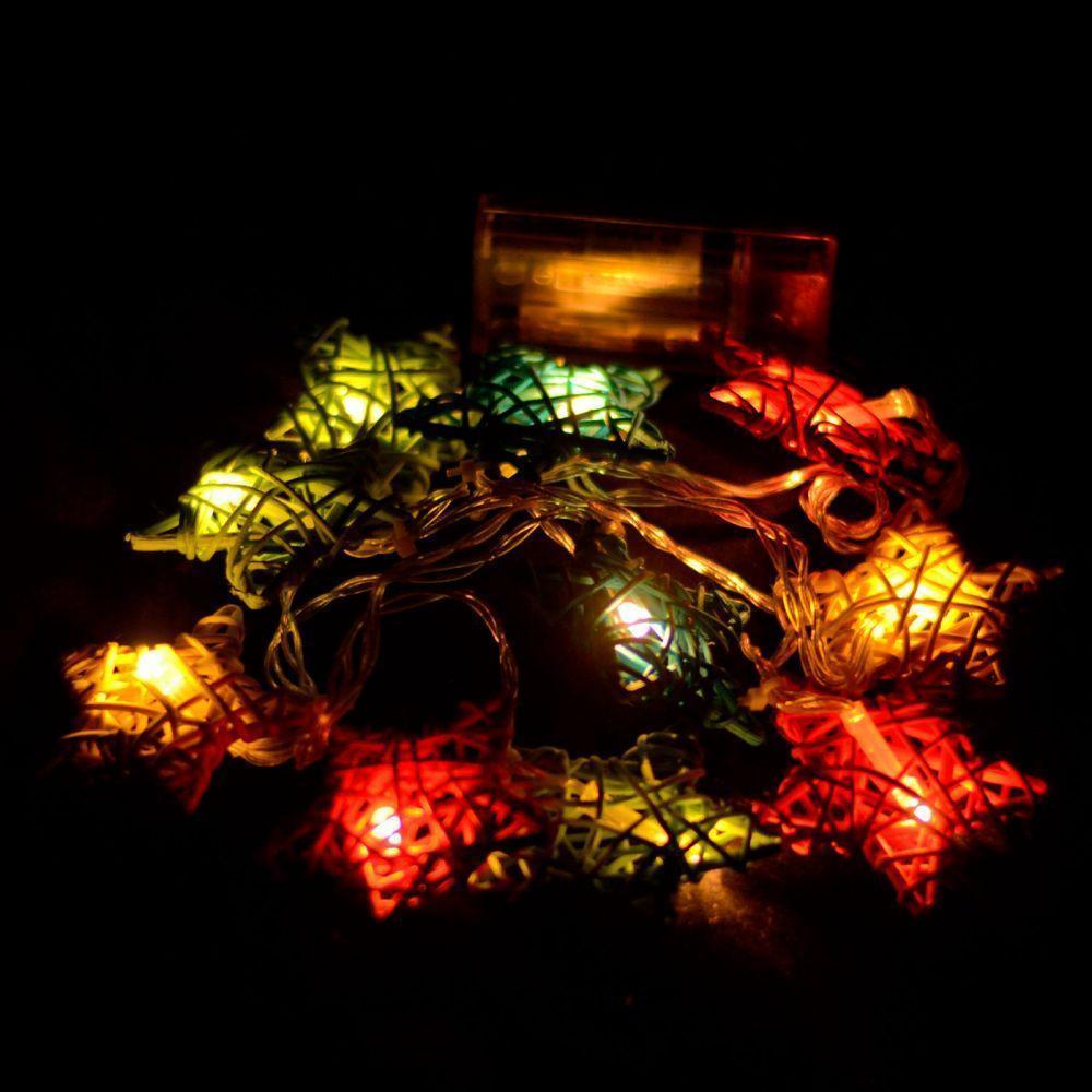 Гірлянда світлодіодна VENOM "Зірка" 10 LED RGB на батарейках АА, білий дріт (LS-B-STAR-10LED-WC-RGB) — 2 шт., фото 1