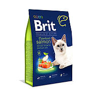 Сухой корм для стерилизованных кошек Brit Premium by Nature Cat Sterilized Salmon с лососем, 8 кг