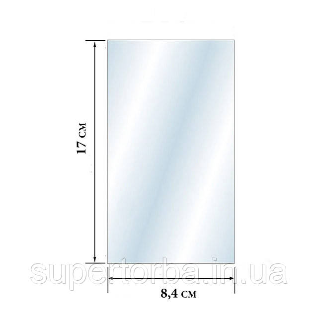 Прозорий поліпропіленовий пакет без липкого краю розмір 8,4х17 щільність 25 мкр 1000 шт/уп., фото 1