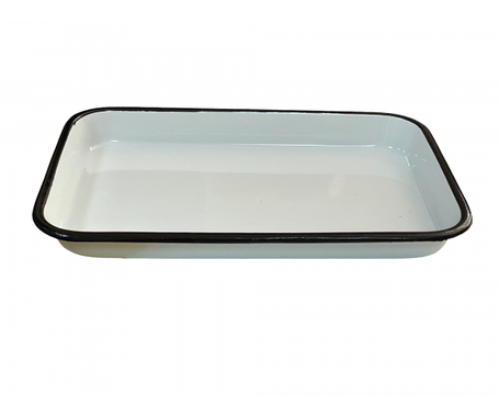 ЛУЕ-300 Лоток прямокутний емальований 300 х 200 х 35 мм., фото 1