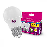 Світлодіодна лампа ELM D45 5W PA10 E27 4000 3 шт. (18-0157) Білий