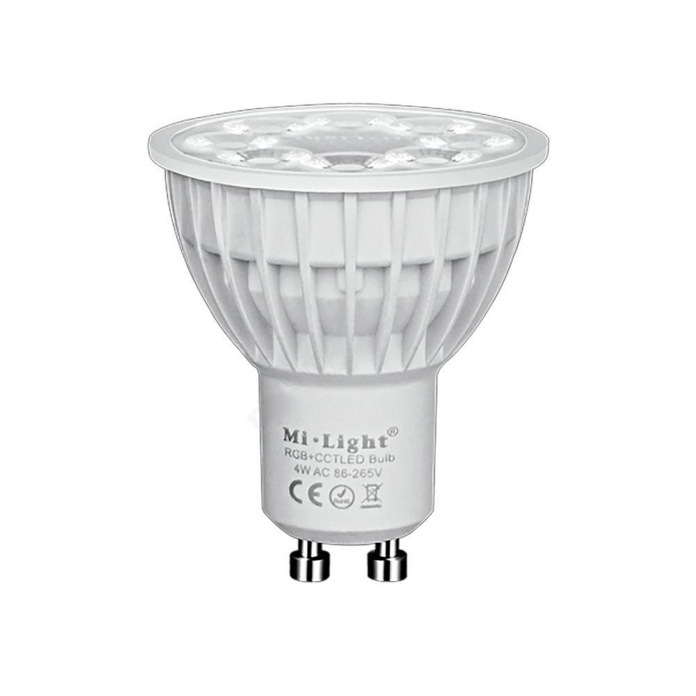 Світлодіодна лампочка спотлайт MiLight MR16 GU10 4 Вт ССT + RGB (2700-6500 K) 220V