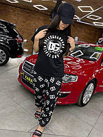 Женский летний спортивный костюм Dolce Gabbana / футболка + штаны Дольче Габбана /костюм на каждый день