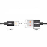 Кабель Ugreen USB - Lightning (M/M), 2 м, Black (80823), фото 4