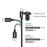 Кабель Ugreen USB - Lightning (M/M), 2 м, Black (80823), фото 5