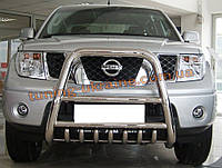 Захист переднього бампера кенгурятник високий D60 на Nissan Navara 2005-2009