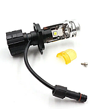 Світлодіодні LED лінзи H7, Mini bi Led 72W / 5000 K White/Yelow, фото 4