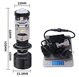 Світлодіодні LED лінзи H7, Mini bi Led 72W / 5000 K White/Yelow, фото 6