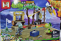 Конструктор 4 в 1 Зомби plants zombies Детский развивающий конструктор MG262 C (262 детали)