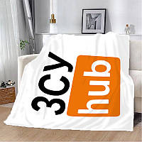 Плед патриотический 3D " hub білий" 20222324_A 10594 160х200 см