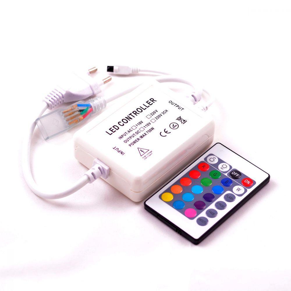 RGB-контролер Venom 220 V 600 W-IR-24 кнопки (VPVST-RF-600-220-24)