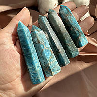 Обеліск Апатит, стовпчик з натурального синьо-смарагдового мінералу, вага 30-50 г, висота 6-7 см, кристал апатит