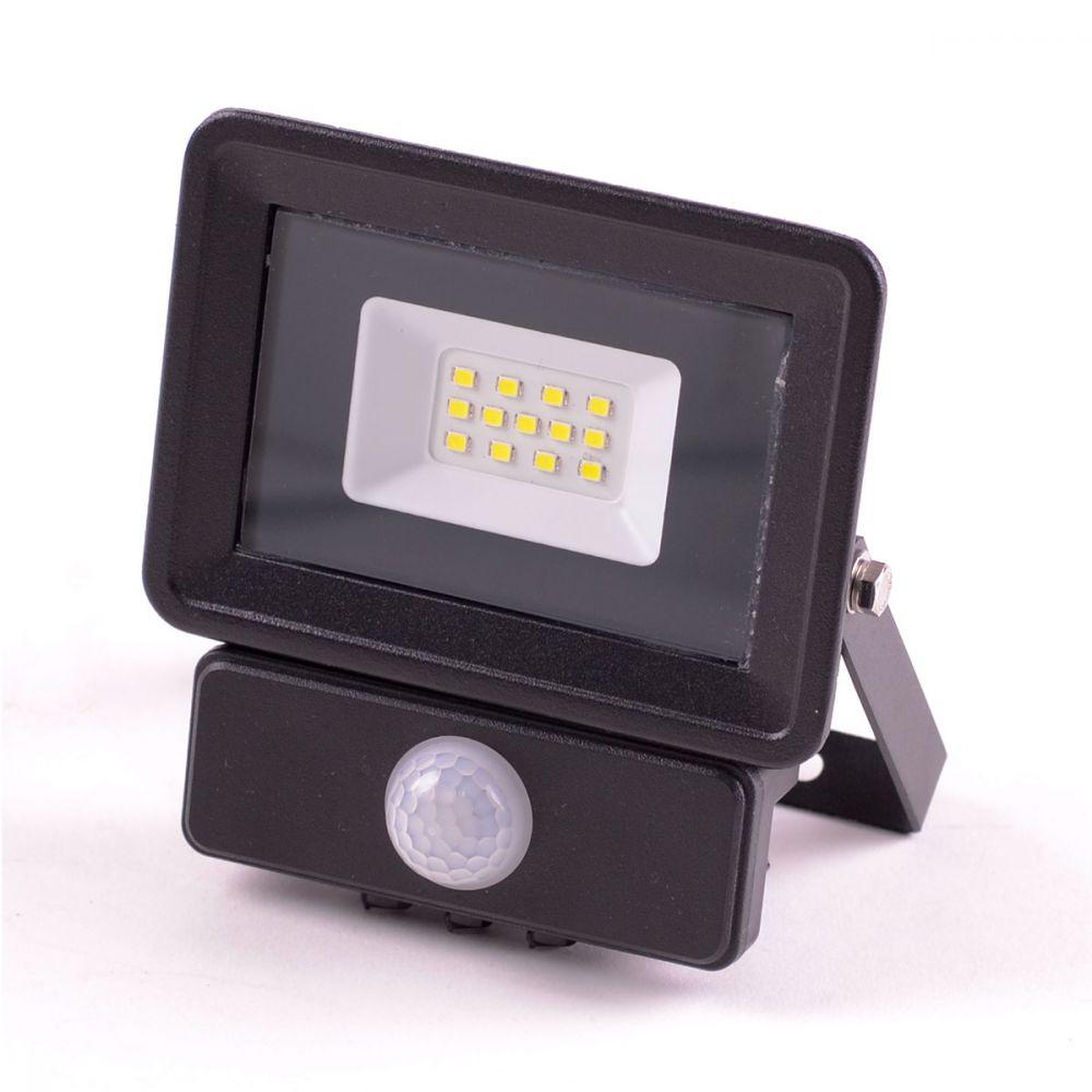 Світлодіодний прожектор Venom SMD 10 Вт Standart 6500 K з датчиком руху Холодно-білий (S4-SMD-10-Slim-S), фото 1